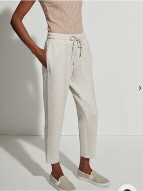 Varley Iowa Sweatpant DoubleSoft Ivory Marl Oatmeal Cream Off White Size Medium